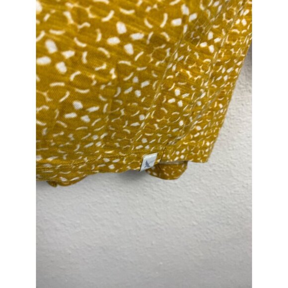 Eddie Bauer Womens Mustard Button Up Top Plus size 2XL 3/4 Sleeve Jersey Casual - Picture 12 of 13